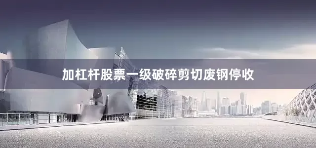 加杠杆股票一级破碎剪切废钢停收